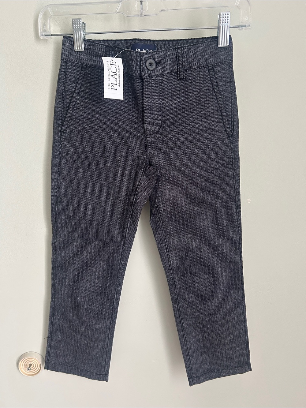 The Children's Place Charcoal Pinstripe Dress Pants